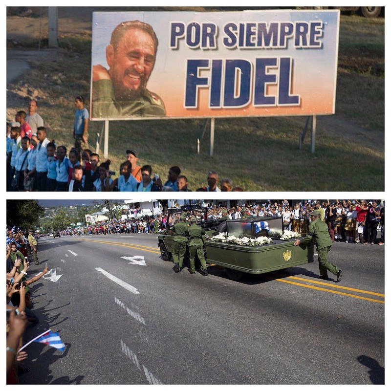 'ماشینی که خاکستر #فیدل_کاسترو رو منتقل می‌کرد، وسط راه خراب شد مجبور شدن هولش بدنتمثیلی زیبا از سرنوشت #کمونیسم 😂'SFallahpour